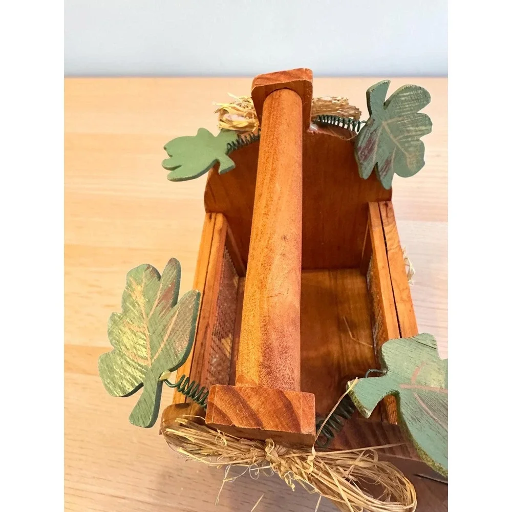 Wooden wire pumpkin fall basket